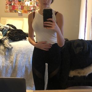 AERIE MESH BLACK LEGGINGS